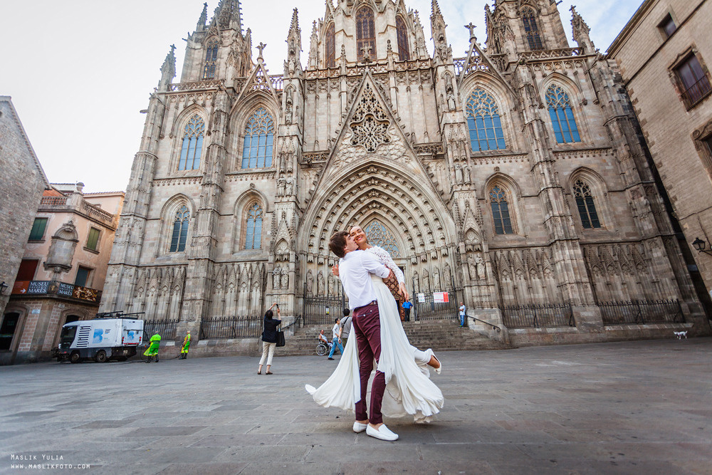 Elegante sesión de fotos de boda - Barcelona. Fotógrafo en Barcelona Maslik Yulia
