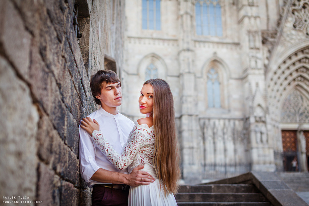 Elegante sesión de fotos de boda - Barcelona. Fotógrafo en Barcelona Maslik Yulia