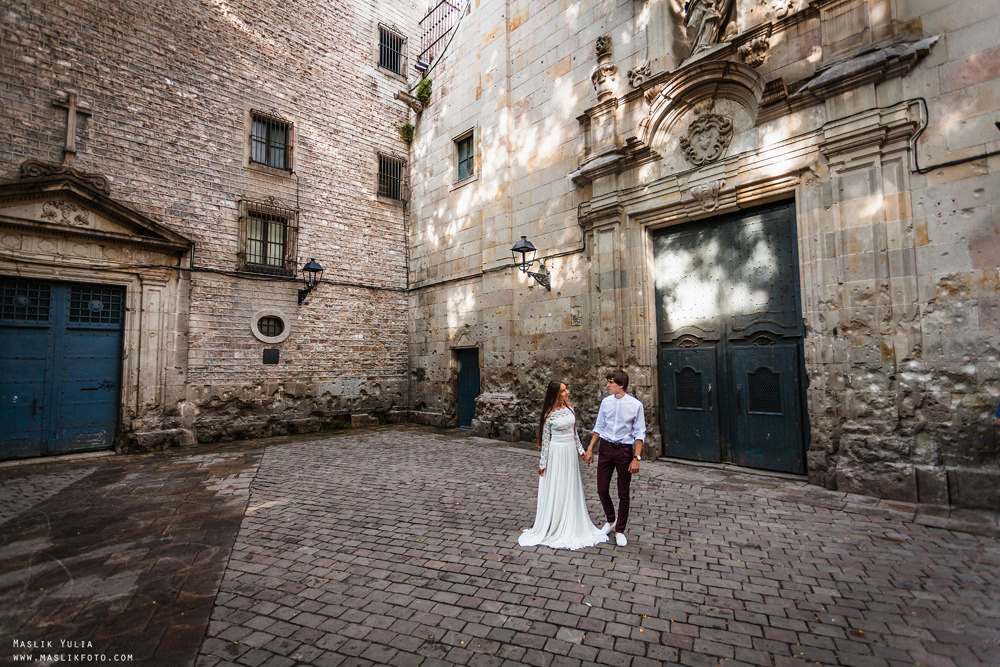 Elegante sesión de fotos de boda - Barcelona. Fotógrafo en Barcelona Maslik Yulia