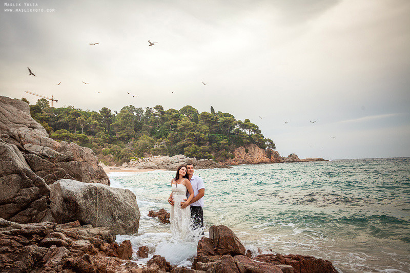Sesión de fotos de boda en el Parque Laberinto de Barcelona. Fotógrafo en Barcelona Maslik Yulia