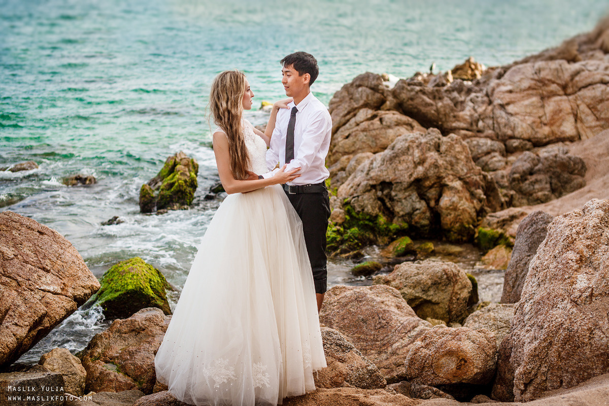 Sesión fotográfica de boda en la Costa Brava. Fotógrafo en Barcelona Maslik Yulia