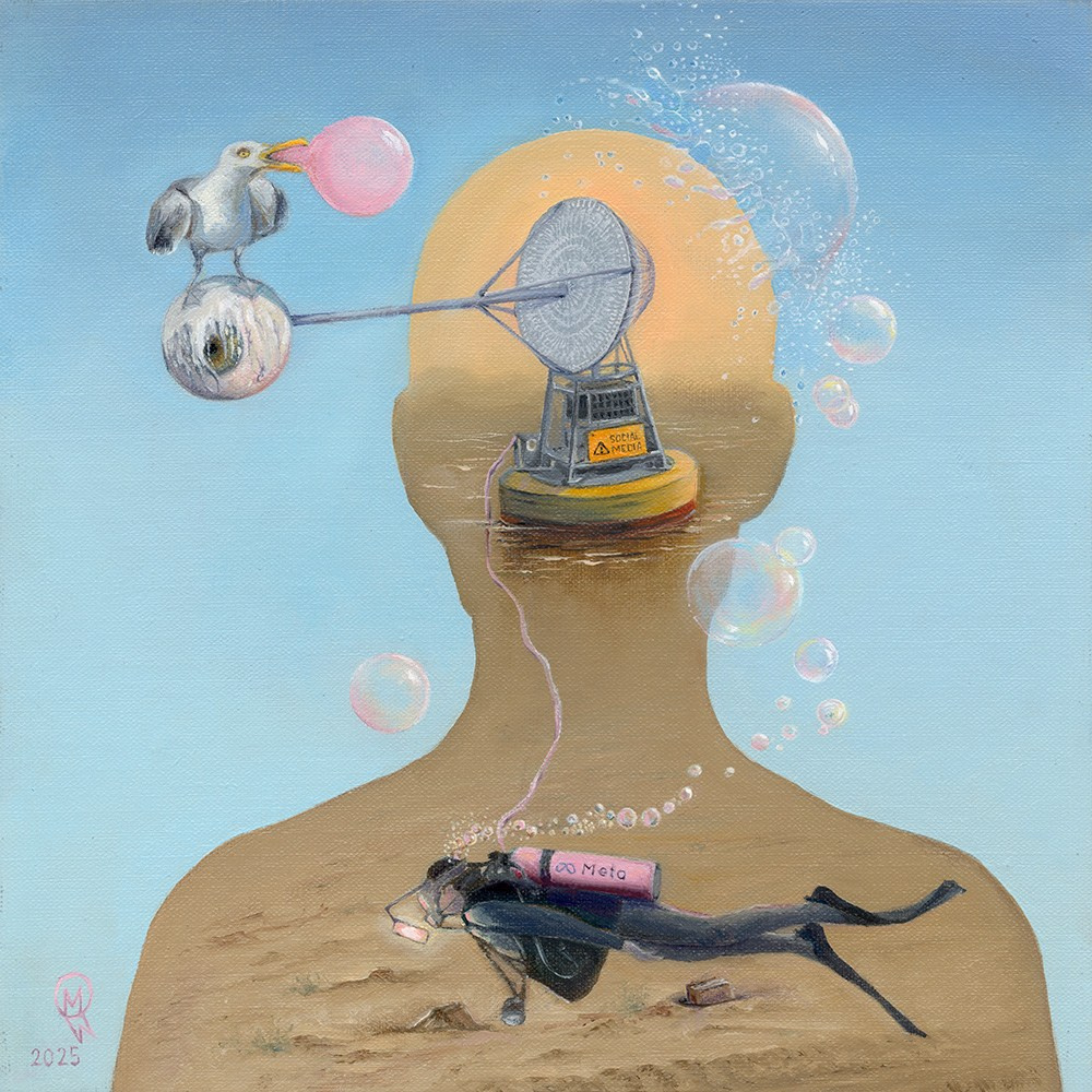 Surrealist artist Mariya Myronova based in Cambridge UK