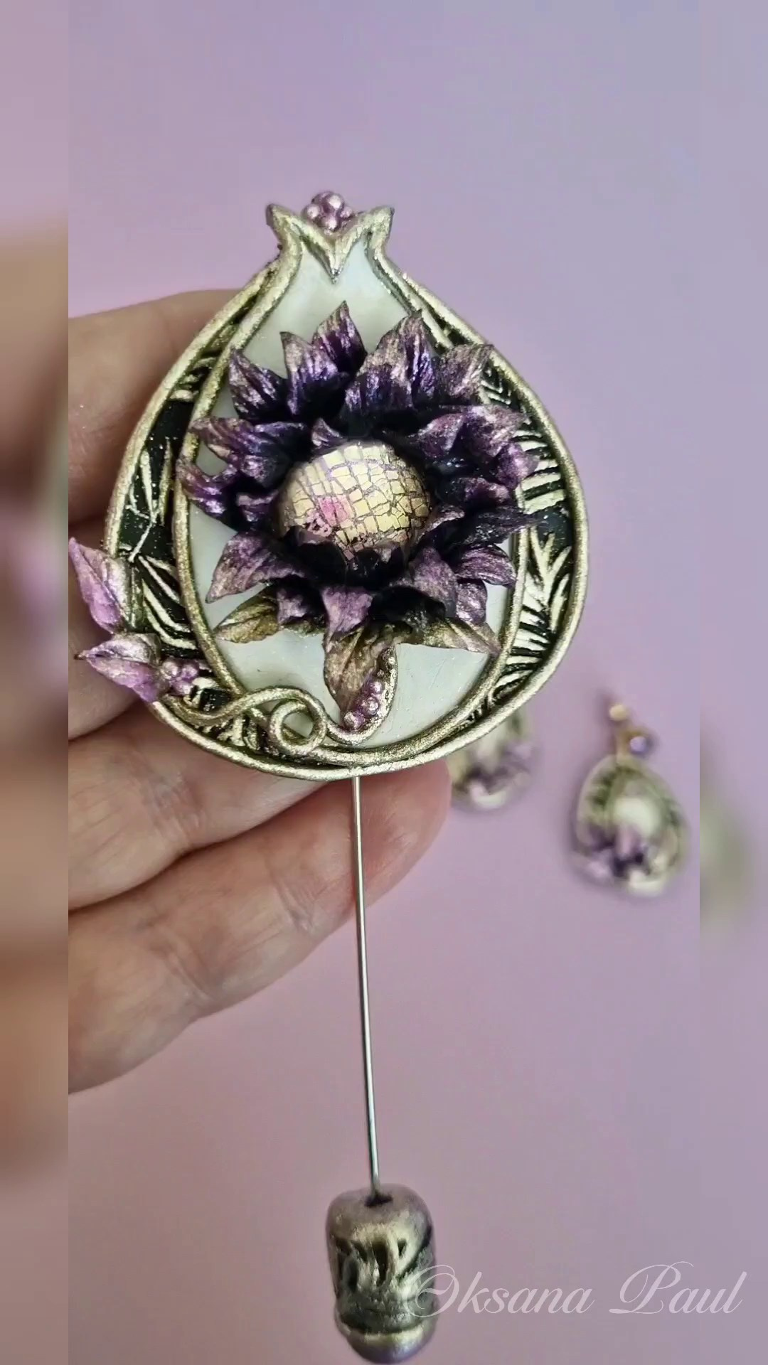 Броши с цветами / Blumen-Broschen ➜. Oksana Paul-Gardinen-Design Oksana Paul ✧ Art of Gardinen & Textile Design ✧ Polymer Clay Art & Handmade Creatures