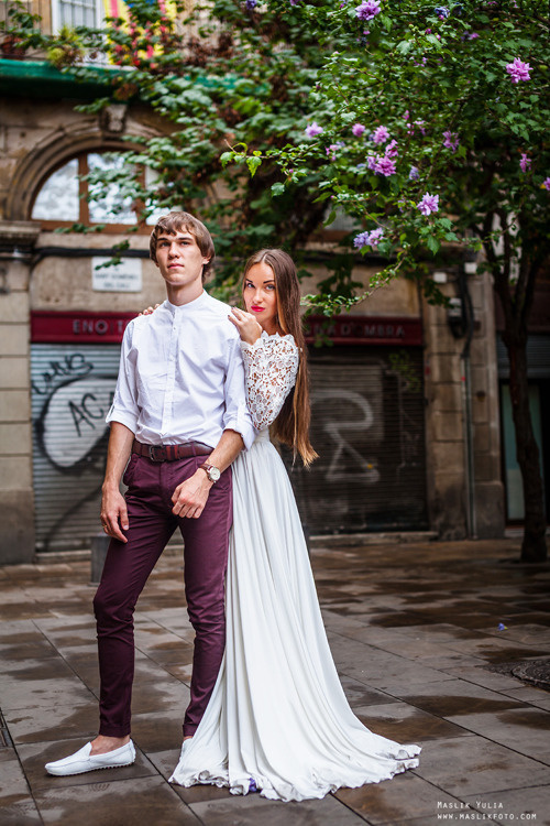 Elegante sesión de fotos de boda - Barcelona. Fotógrafo en Barcelona Maslik Yulia