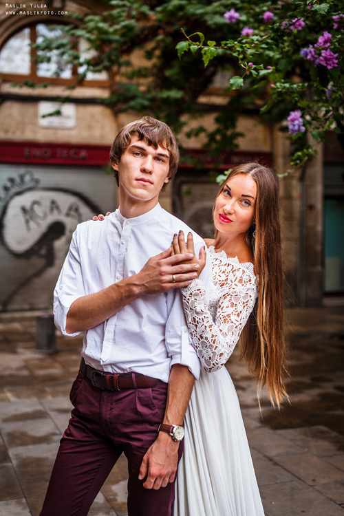 Elegante sesión de fotos de boda - Barcelona. Fotógrafo en Barcelona Maslik Yulia
