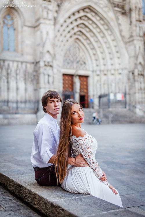Elegante sesión de fotos de boda - Barcelona. Fotógrafo en Barcelona Maslik Yulia