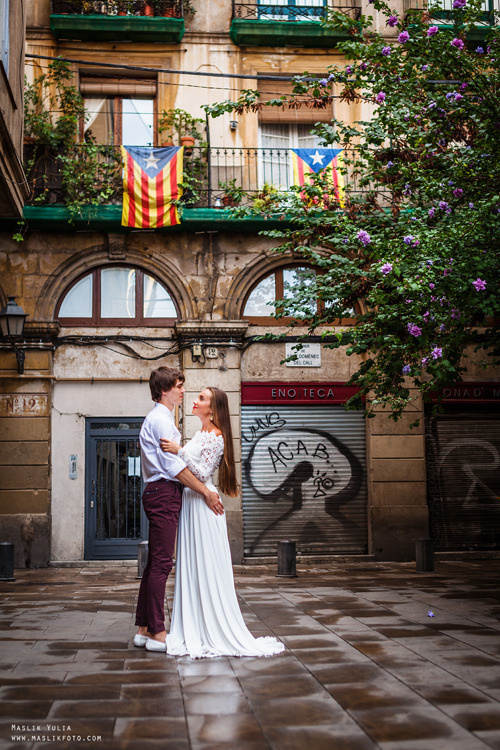 Elegante sesión de fotos de boda - Barcelona. Fotógrafo en Barcelona Maslik Yulia