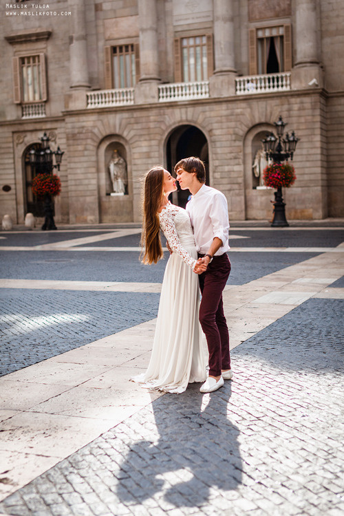 Elegante sesión de fotos de boda - Barcelona. Fotógrafo en Barcelona Maslik Yulia