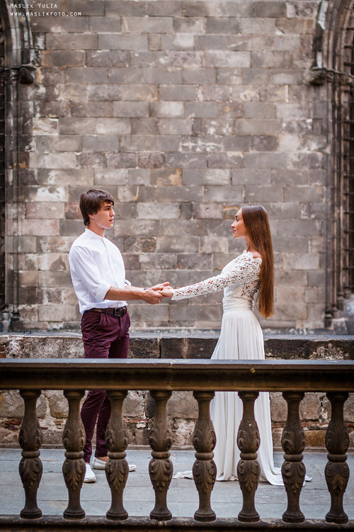 Elegante sesión de fotos de boda - Barcelona. Fotógrafo en Barcelona Maslik Yulia