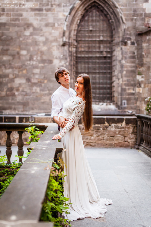 Elegante sesión de fotos de boda - Barcelona. Fotógrafo en Barcelona Maslik Yulia