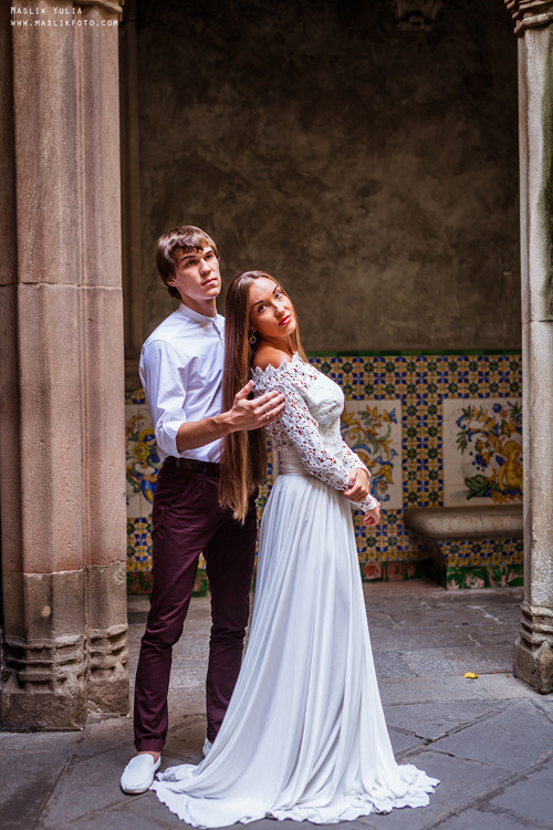 Elegante sesión de fotos de boda - Barcelona. Fotógrafo en Barcelona Maslik Yulia
