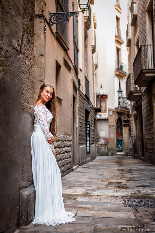 Elegante sesión de fotos de boda - Barcelona. Fotógrafo en Barcelona Maslik Yulia