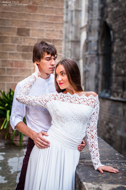 Elegante sesión de fotos de boda - Barcelona. Fotógrafo en Barcelona Maslik Yulia