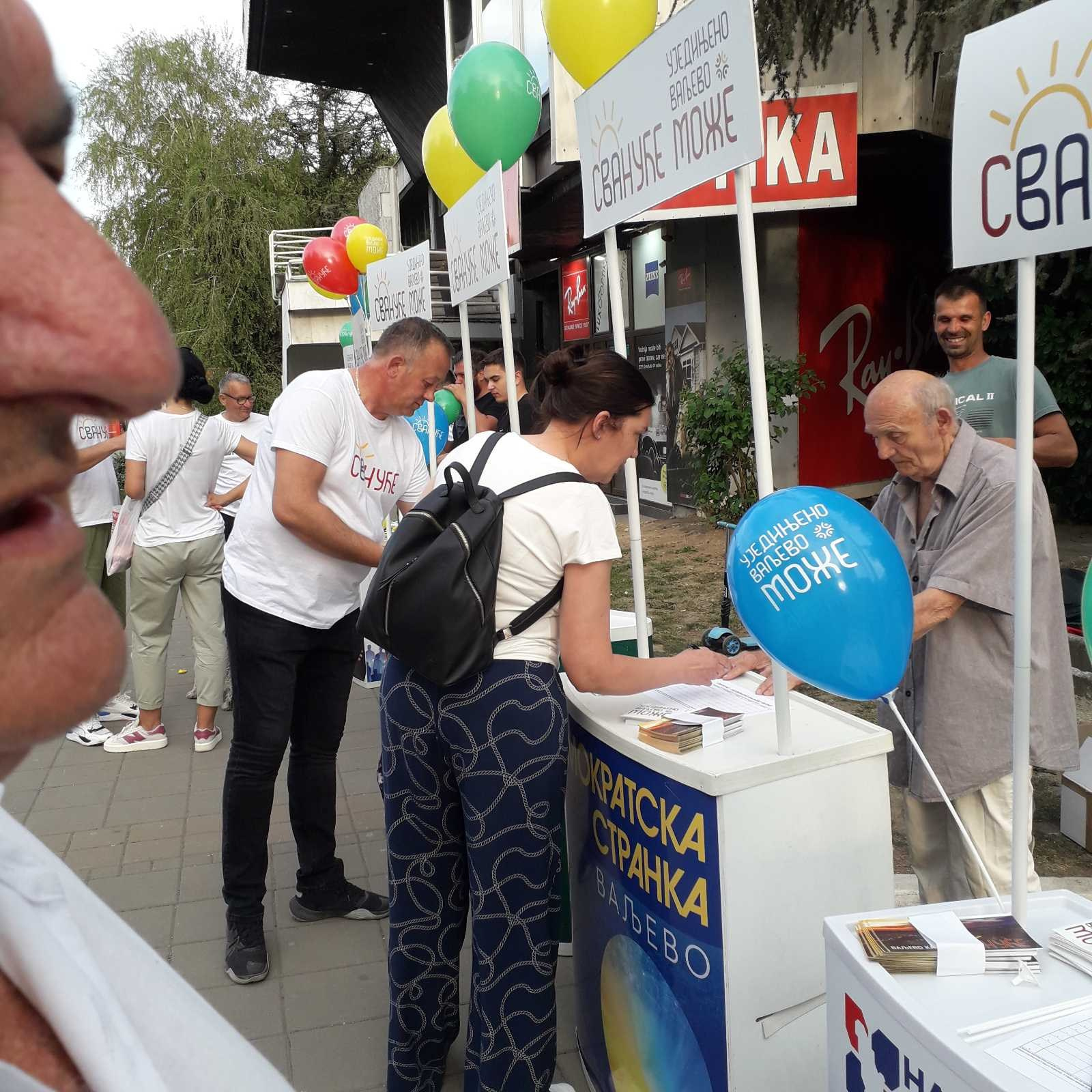 Трећи штанд коалиције Уједињено Ваљево Може — 15.04.2024. Уједињено Ваљево Може