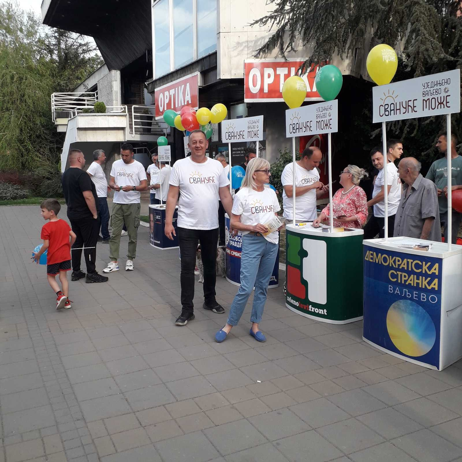 Трећи штанд коалиције Уједињено Ваљево Може — 15.04.2024. Уједињено Ваљево Може