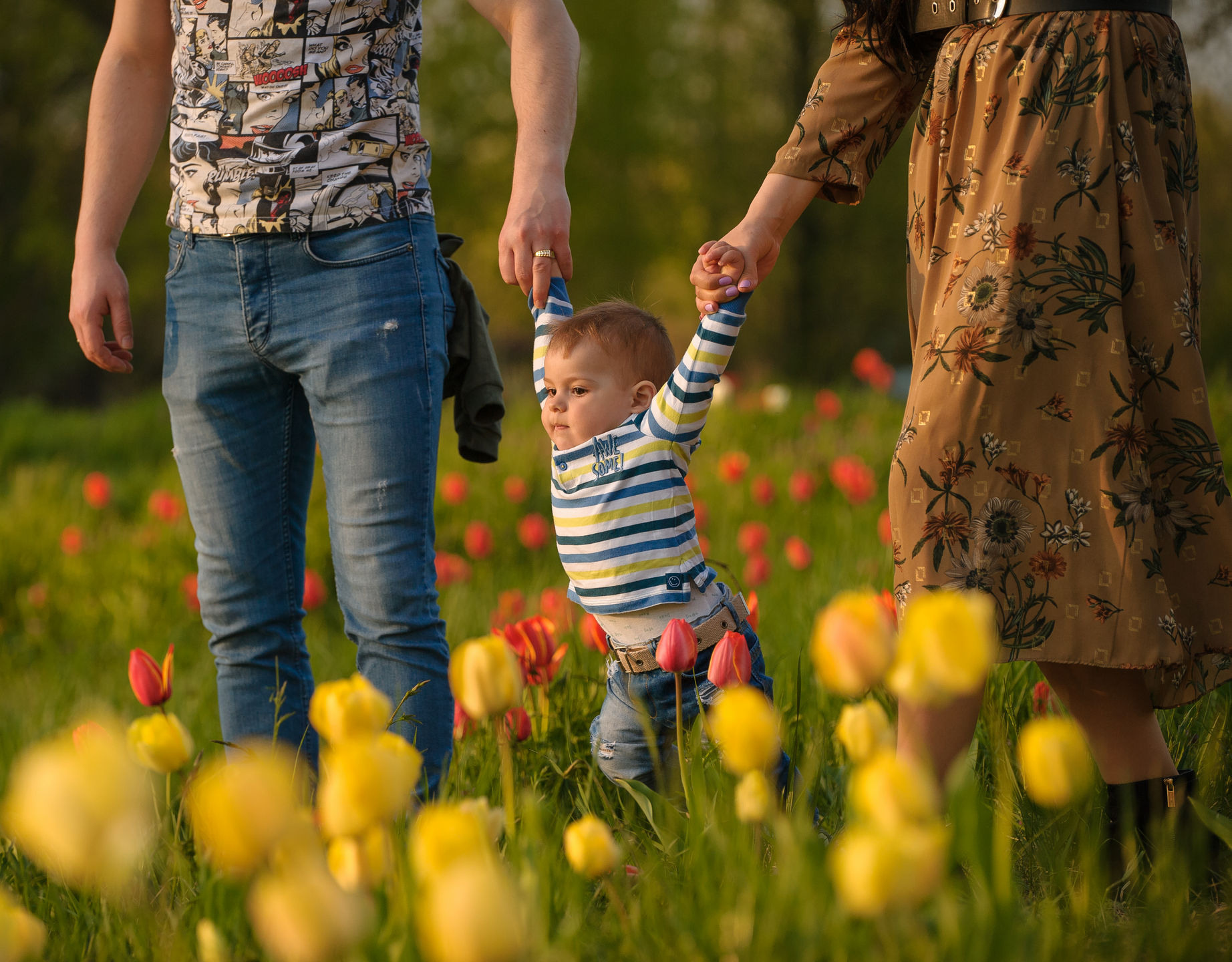 Весенняя Фотосессия Илюши в Тюльпанах. Семейный фотограф в Кишинёве THOMAS SHTIFT