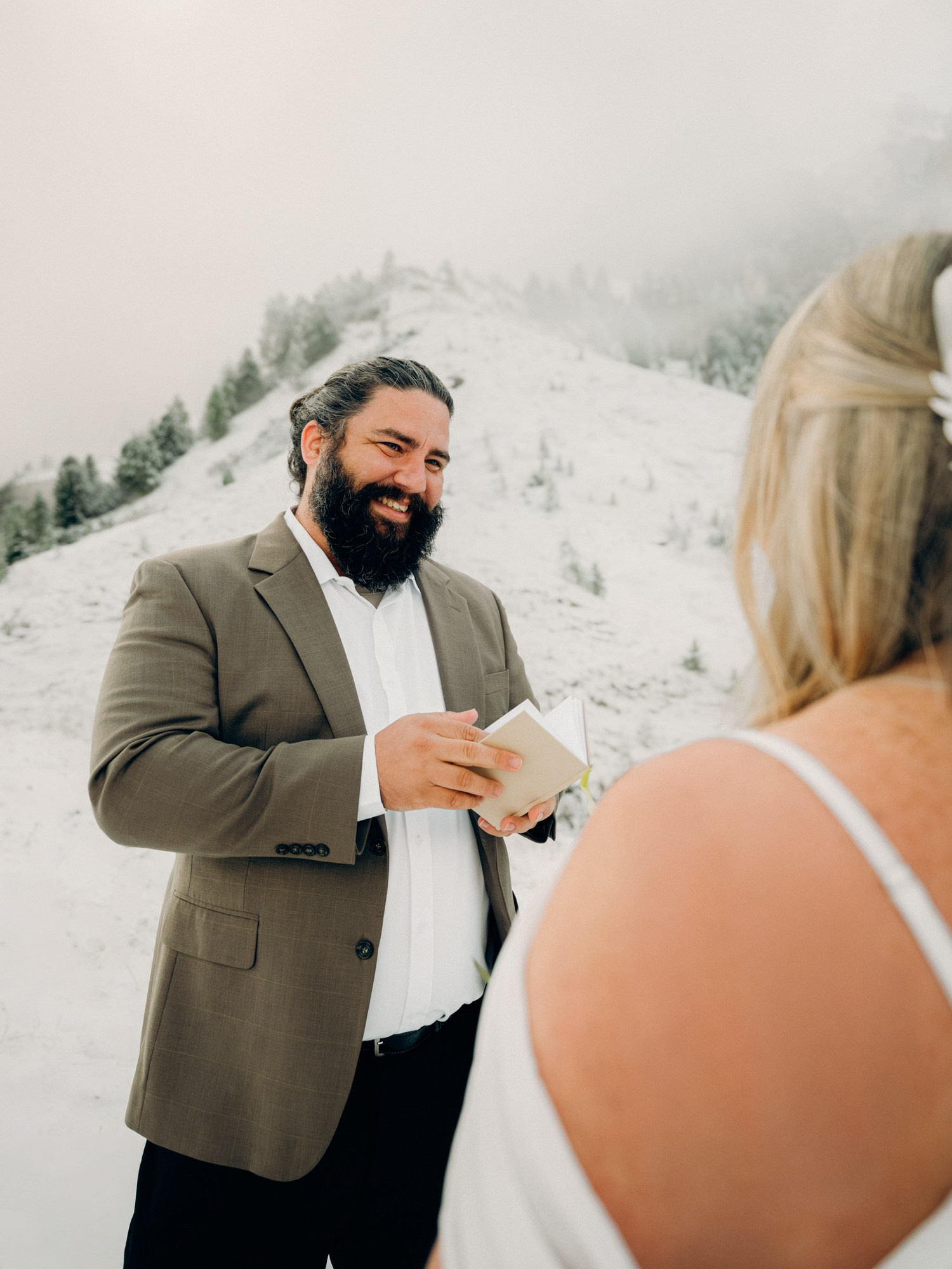 A and A in snowy Dolomites