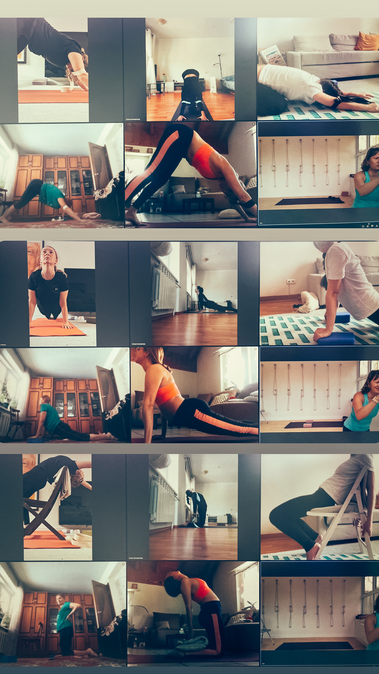 Online Iyengar yoga class