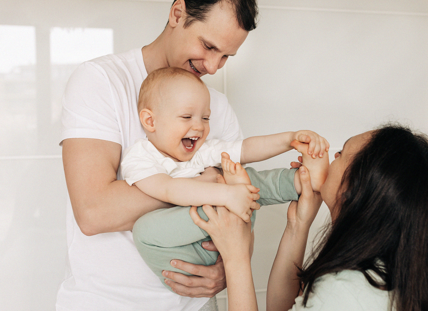 Домашняя семейная фотосессия. Таня, Андрей и Павел. Rodinný a svatební fotograf v Praze