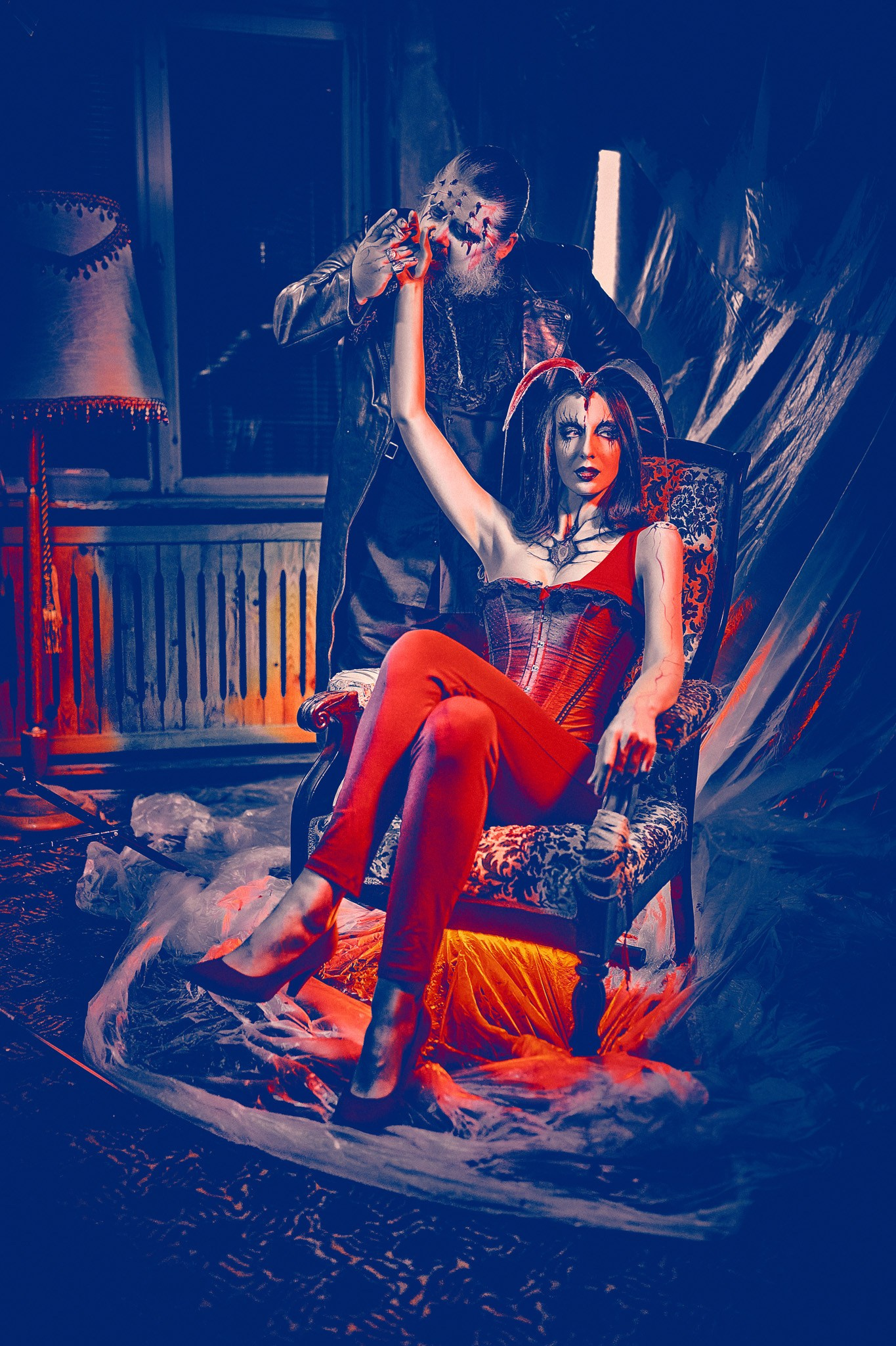 Fotograf portretowy Andriej Szypiłow - sesja na Halloween - Addams Cenobite. Portrait photographer Andriej Szypilow - Halloween session - Addams Cenobite.