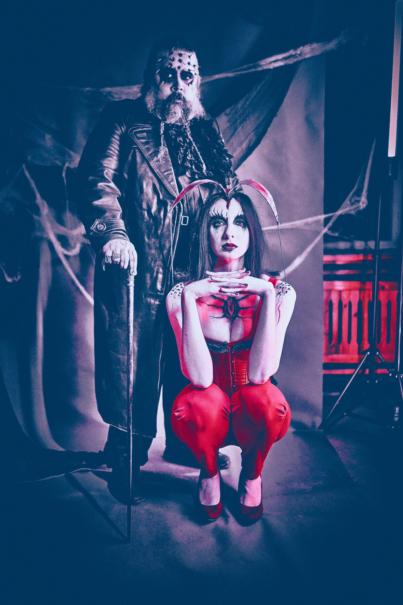 Fotograf portretowy Andriej Szypiłow - sesja na Halloween - Addams Cenobite. Portrait photographer Andriej Szypilow - Halloween session - Addams Cenobite.