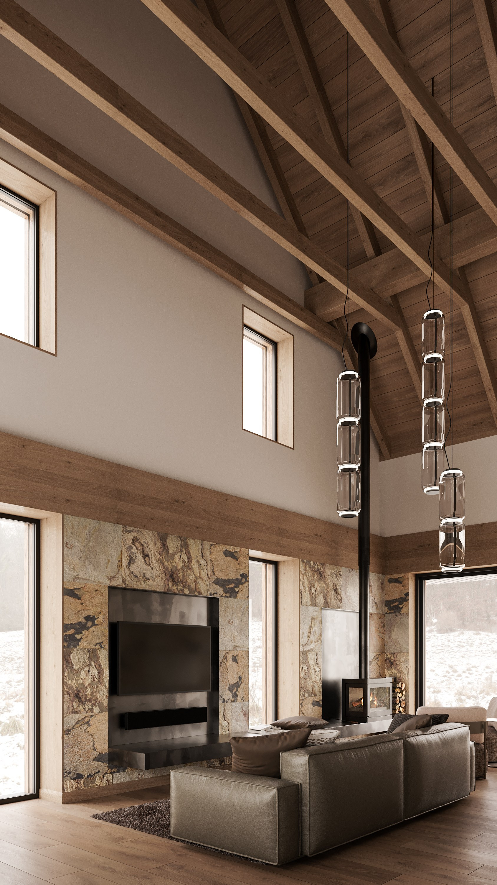 SPOLEČNÝ PROSTOR HORSKÉ CHATY. Filipenka architects