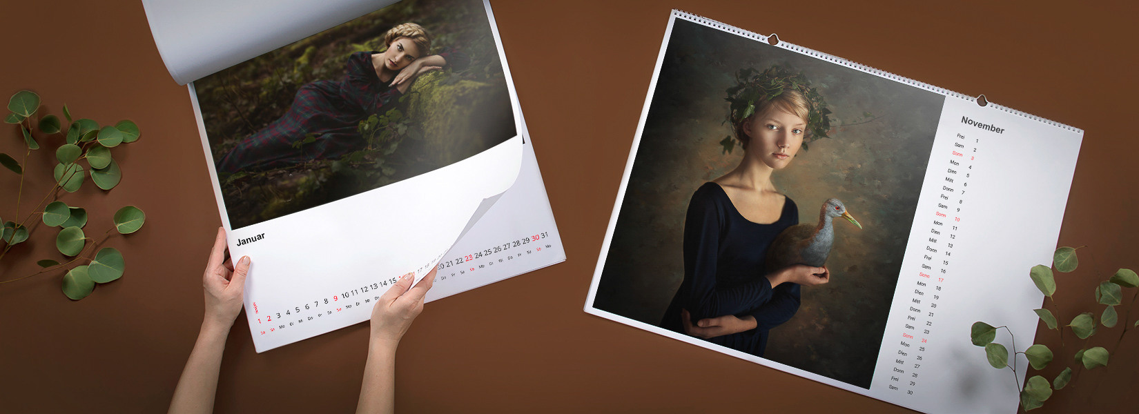 Fotokalender in verschiedenen Varianten und Größen Preis: ab 35,- €. Photo & Make-up Galina Neuberger. Fotografin & Vigasistin aus Bohmte