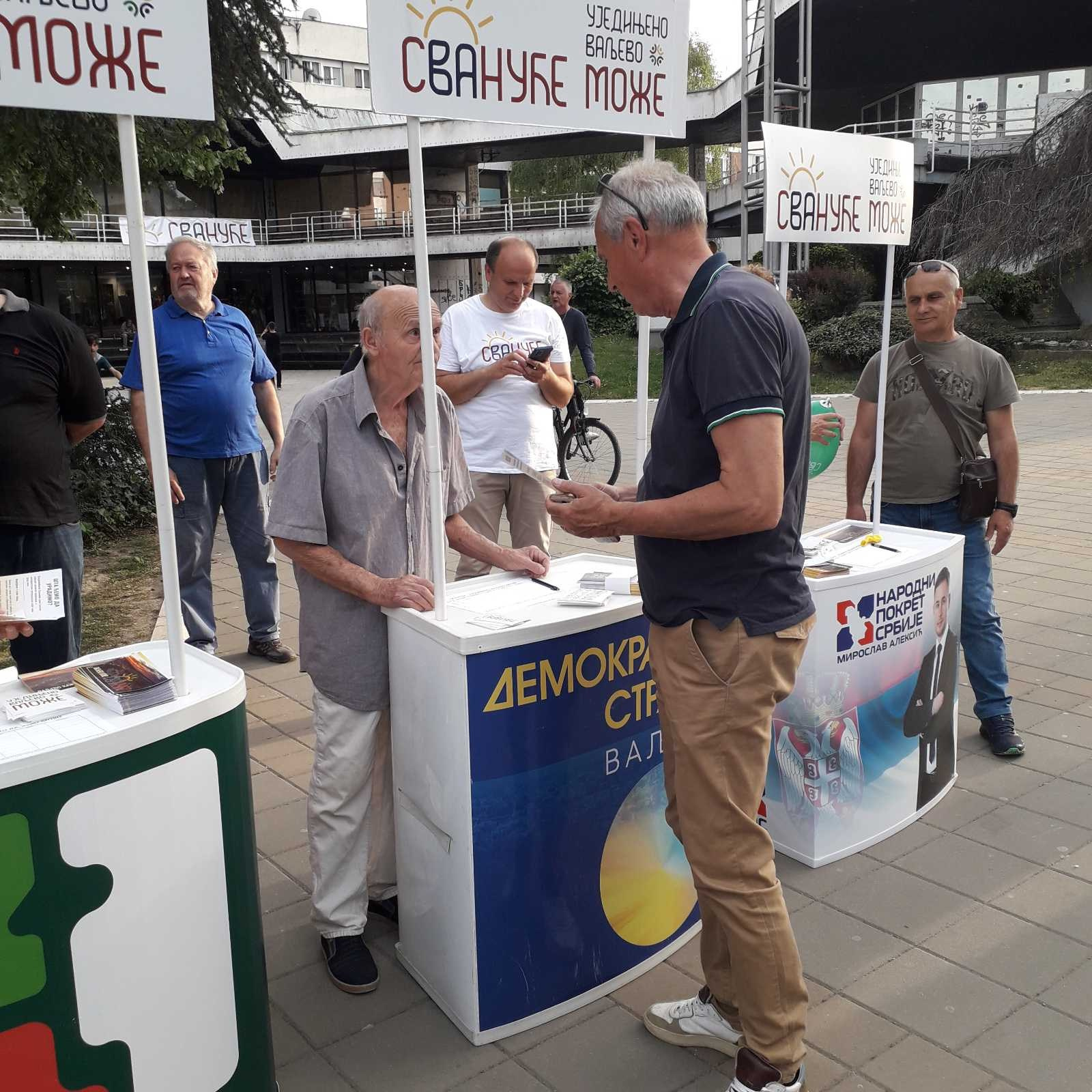 Трећи штанд коалиције Уједињено Ваљево Може — 15.04.2024. Уједињено Ваљево Може