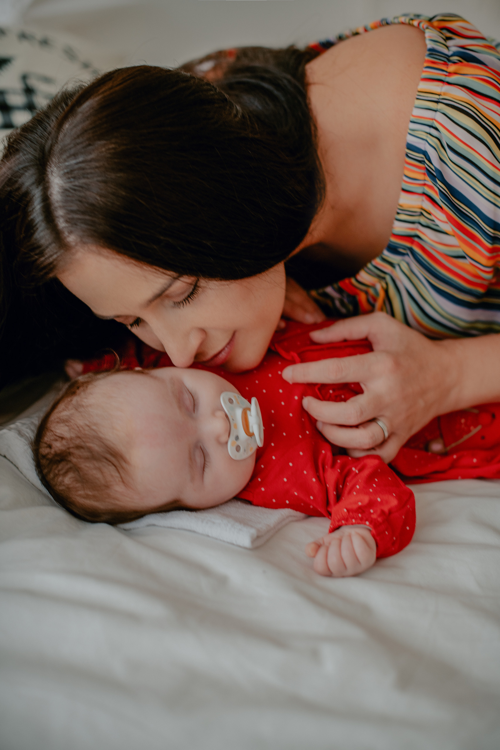 Family photography in a Christmas studio in Prague. Professional photographer in Prague Anastasia Haritonova