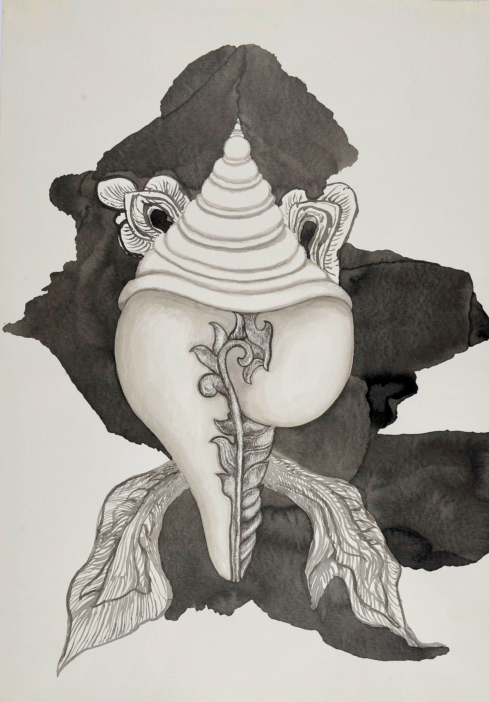 "Conch", ink, 1980, Asia and Pacific Museum in Warsaw