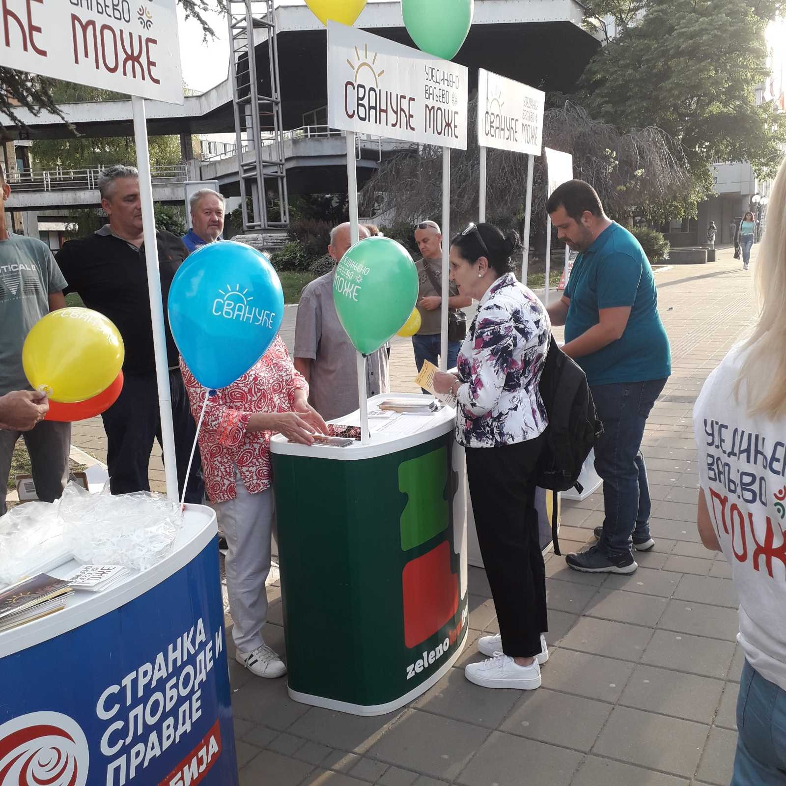 Трећи штанд коалиције Уједињено Ваљево Може — 15.04.2024. Уједињено Ваљево Може