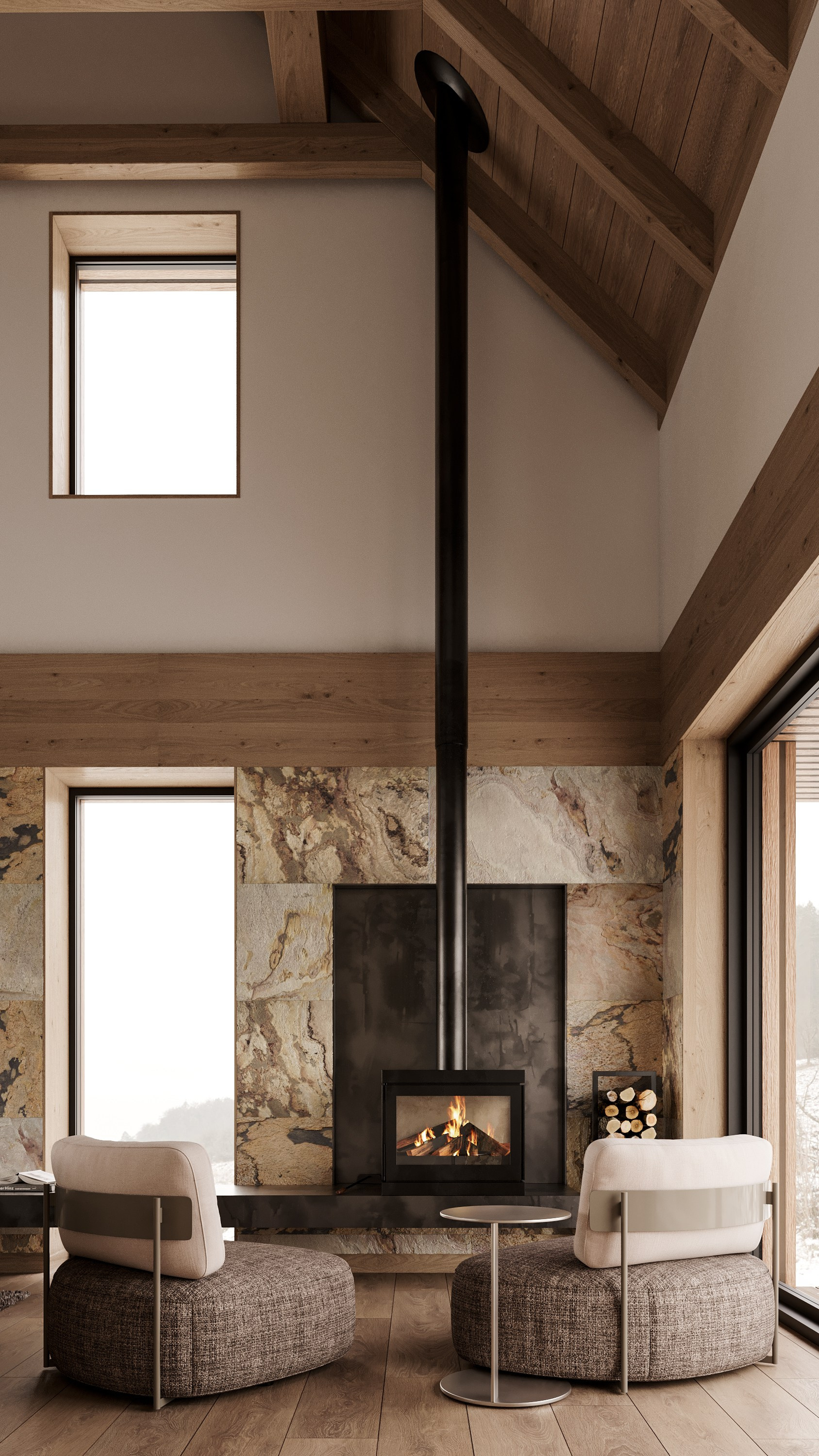 SPOLEČNÝ PROSTOR HORSKÉ CHATY. Filipenka architects