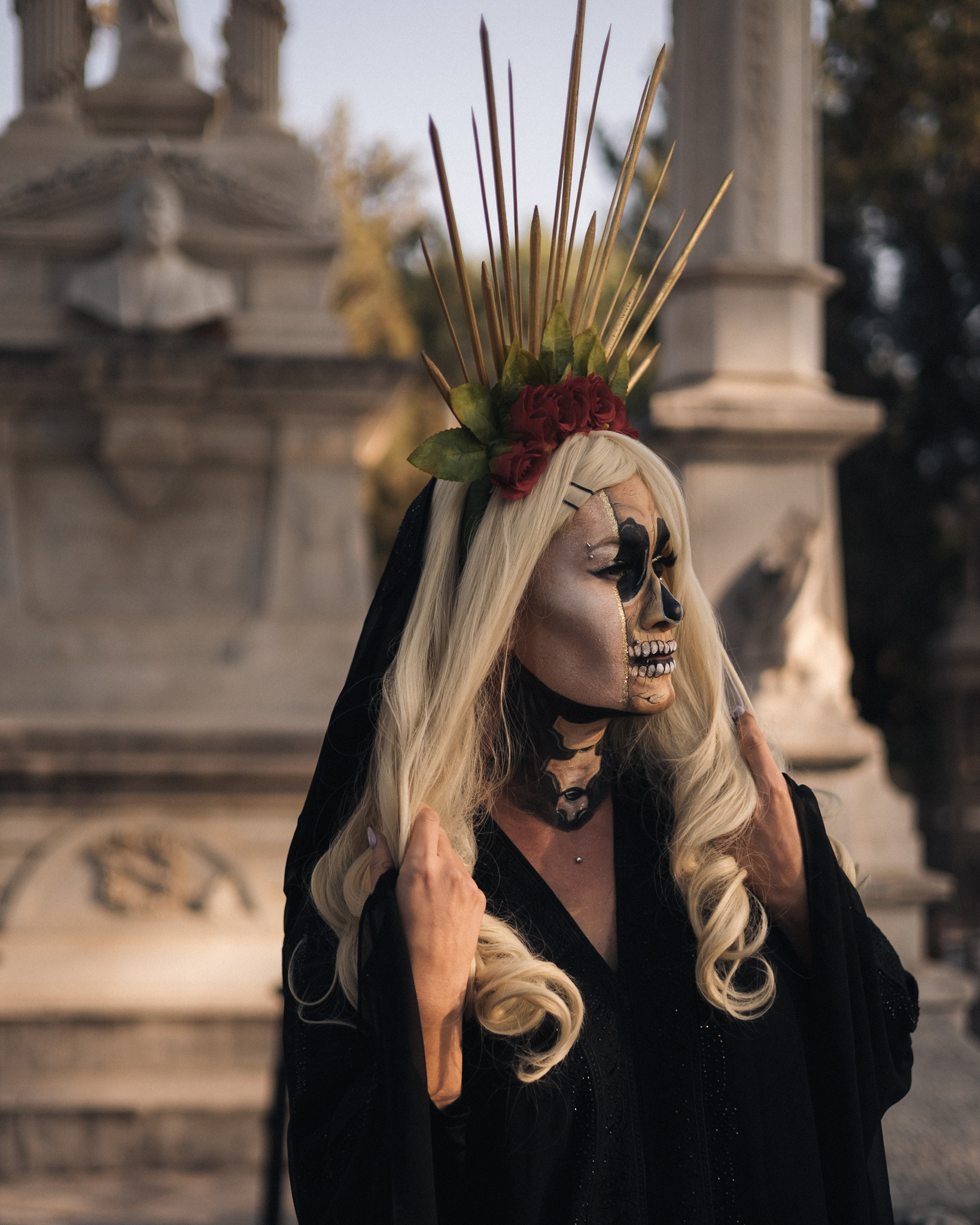 La Catrina Photoshoot. Lifestyle a rodinná fotografka v Pisku Oxana Telupilova
