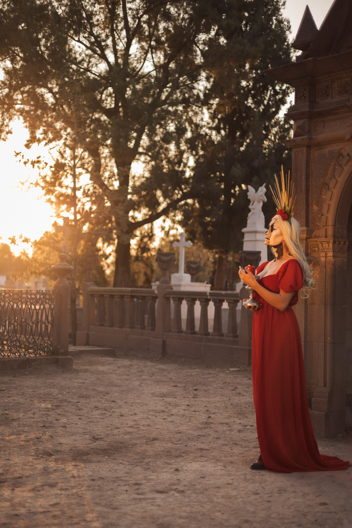 La Catrina Photoshoot. Lifestyle a rodinná fotografka v Pisku Oxana Telupilova
