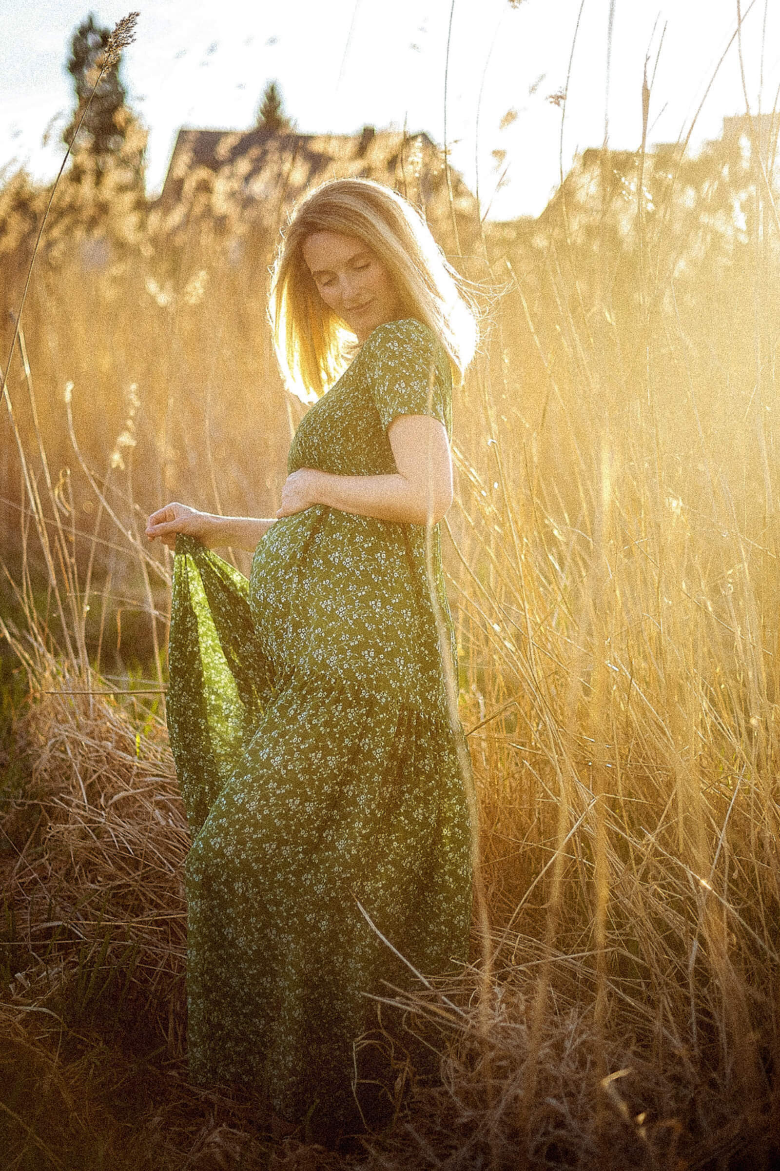 Schwangerschaft Fotoshooting in der Natur