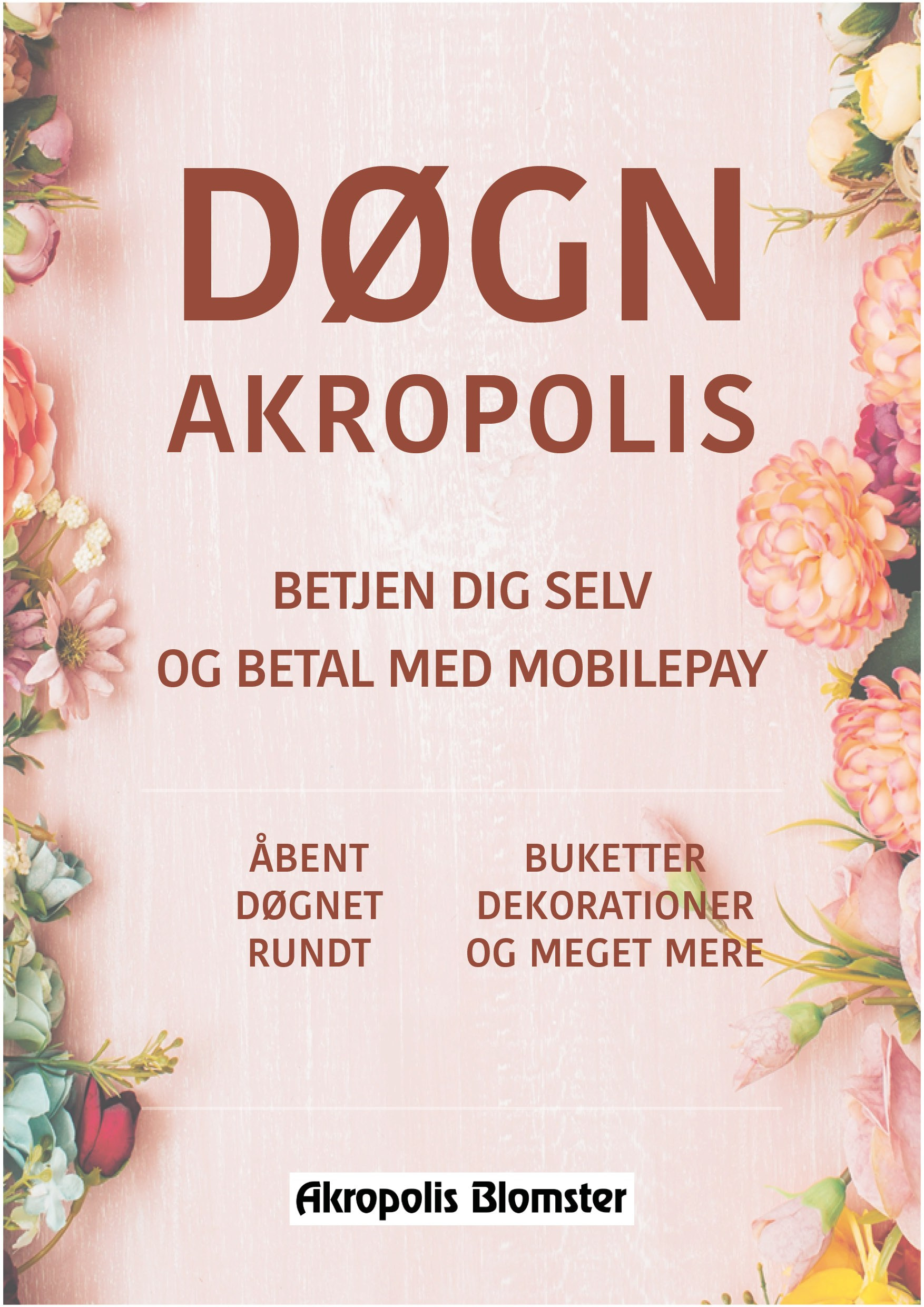 Døgnåben Blomsterbutik i Aarhus NBesøg vores døgnåbne blomsterbutik i Aarhus N og hent friske blomster på alle tider af døgnet.