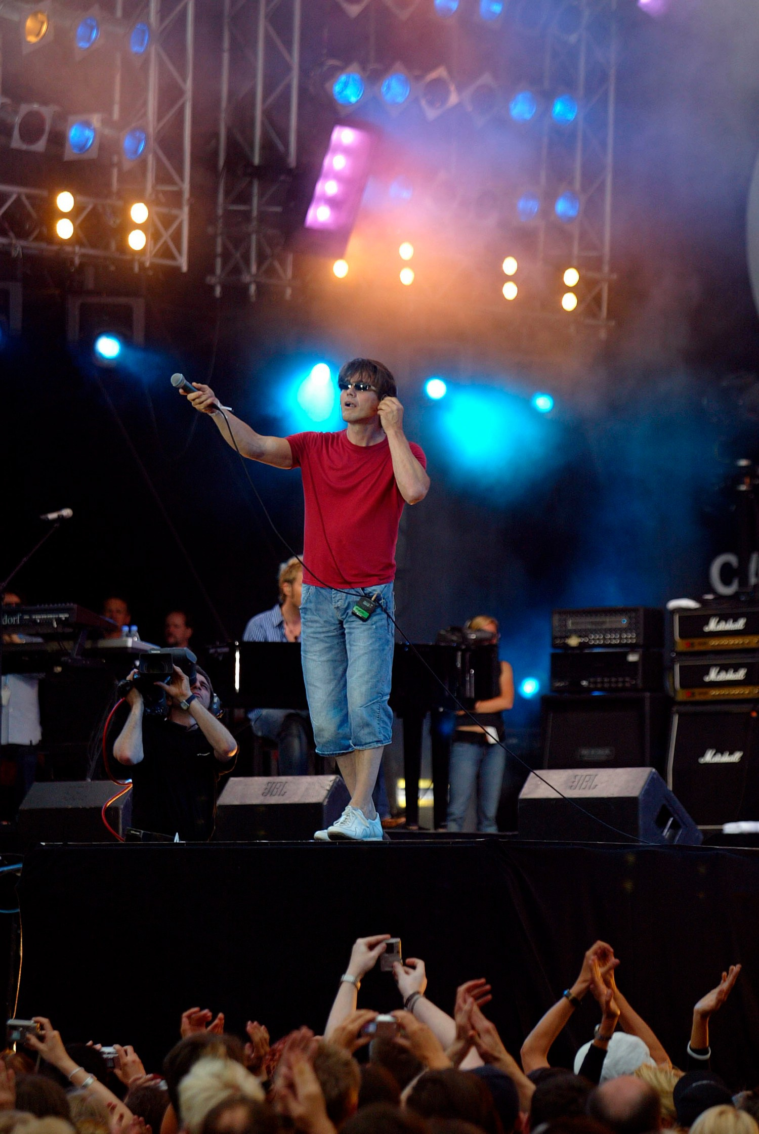 More a-ha during their performance.