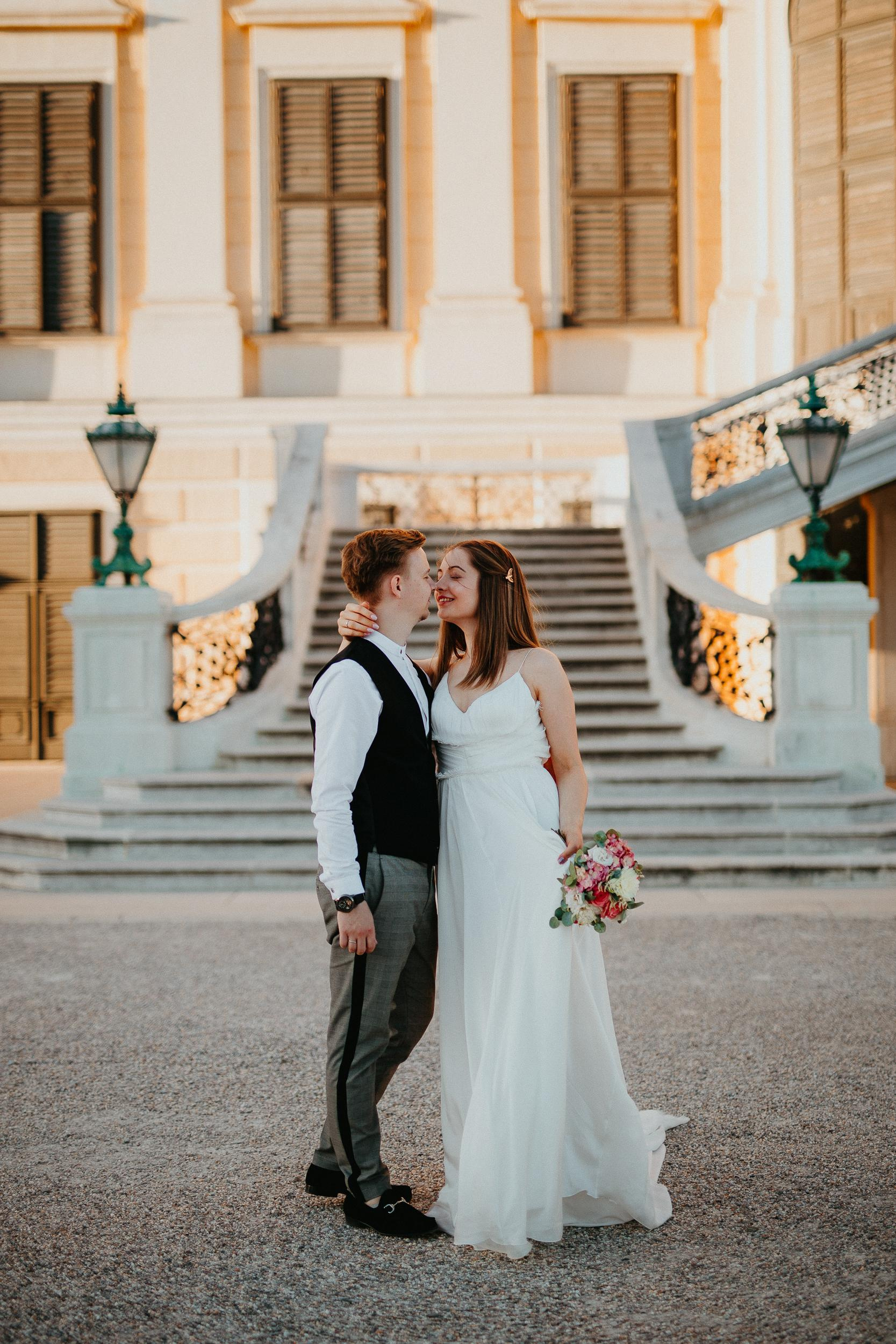 Elopement in Vienna Austria Schönbrunn palace. Iceland elopement photo and video | Nikolaichik Photo