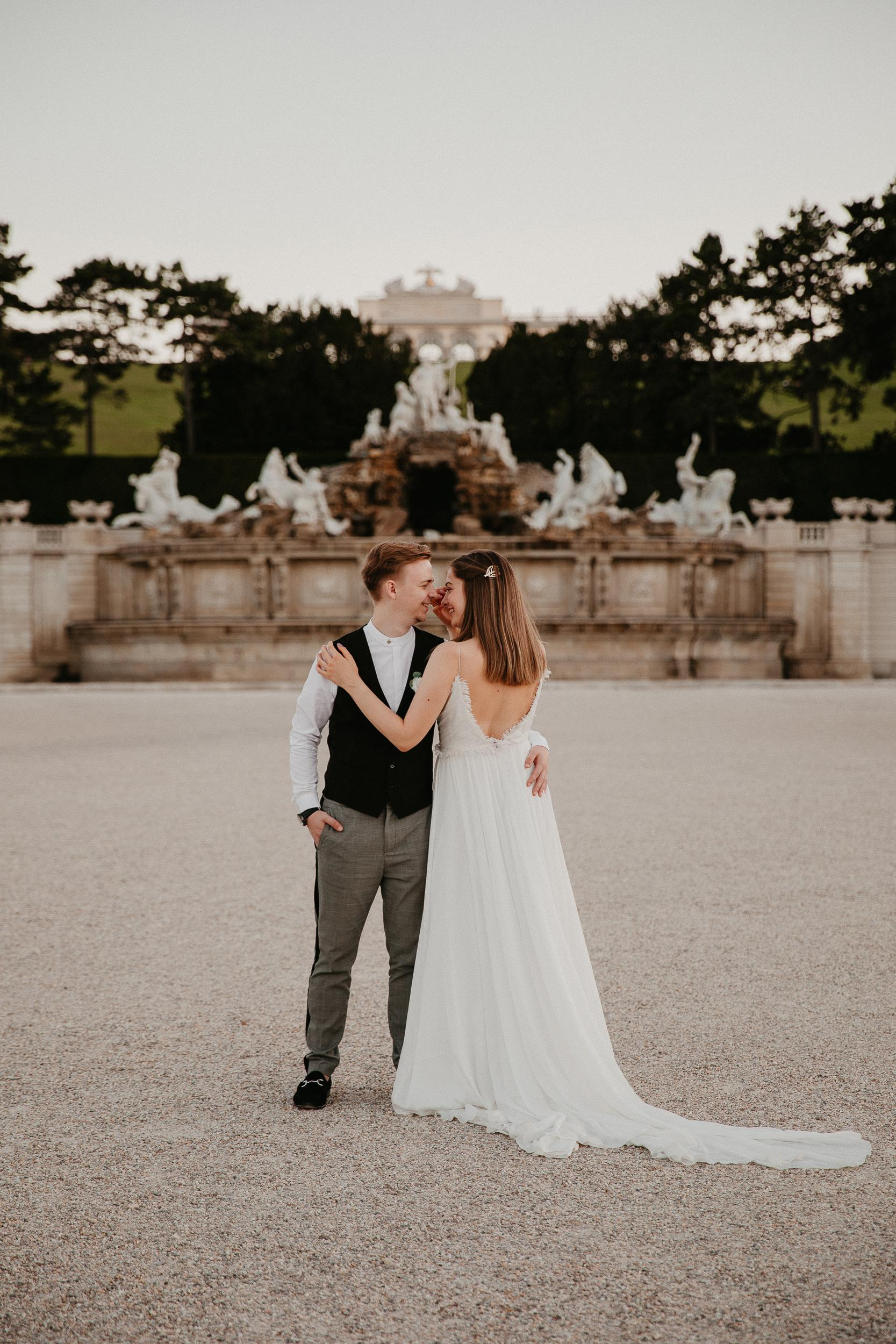 Elopement in Vienna Austria Schönbrunn palace. Iceland elopement photo and video | Nikolaichik Photo