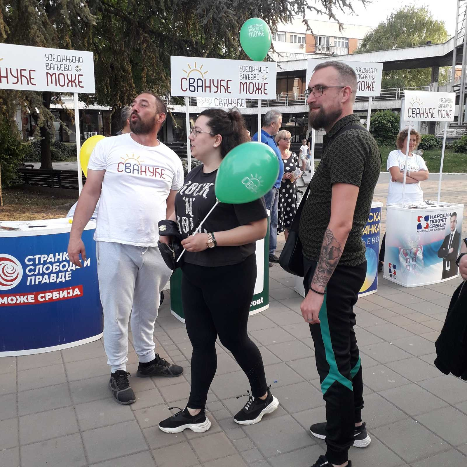 Трећи штанд коалиције Уједињено Ваљево Може — 15.04.2024. Уједињено Ваљево Може