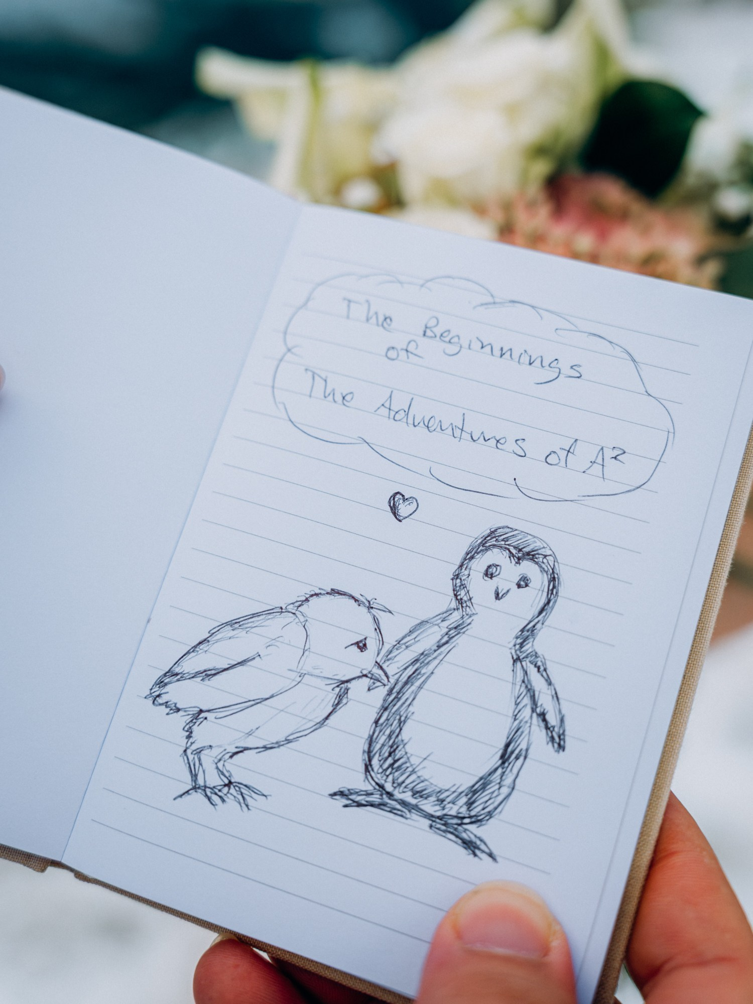 A and A in snowy Dolomites