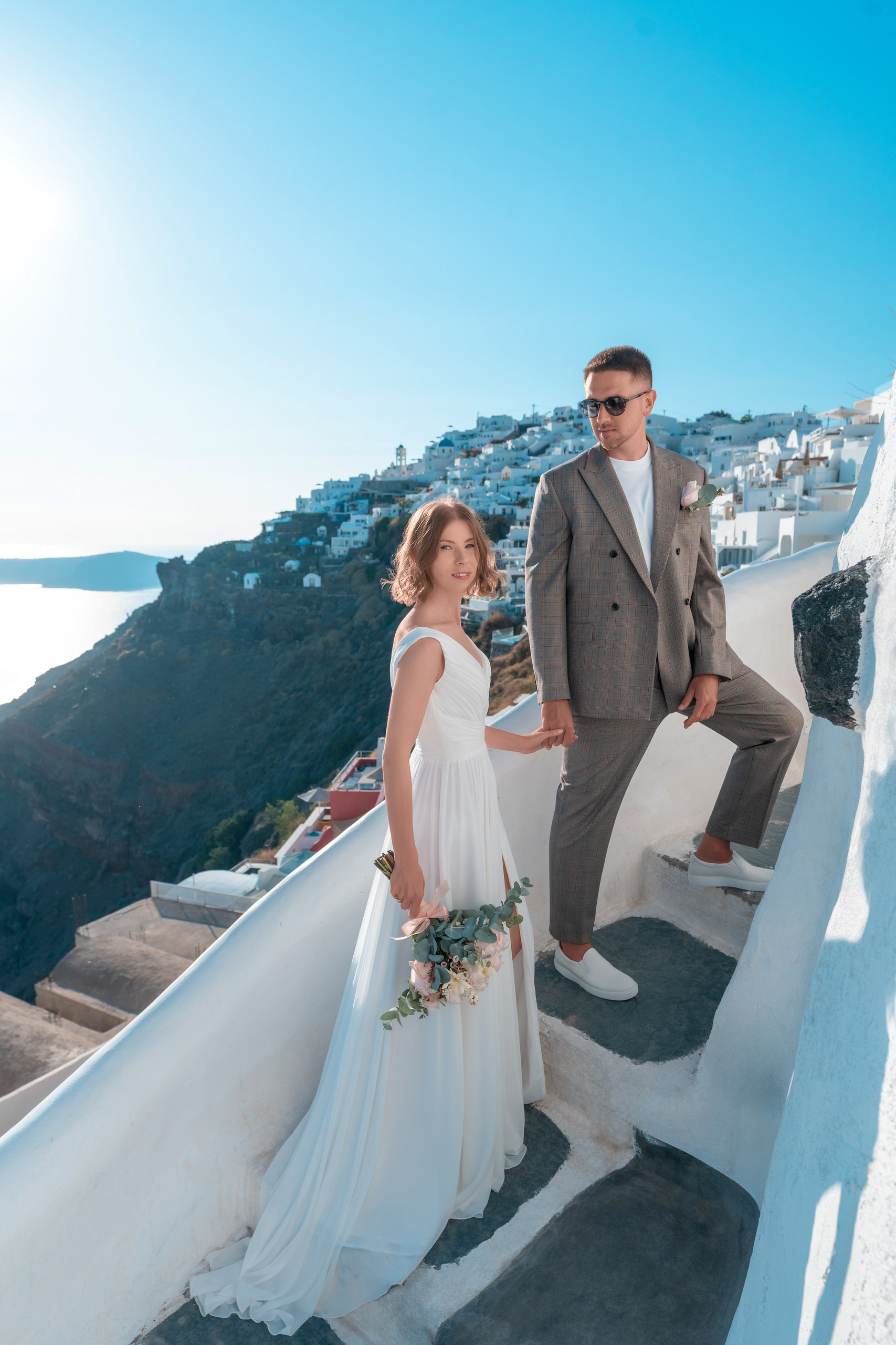 Photographer in Santorini SokoLOVE Alex| Flying Dress Santorini