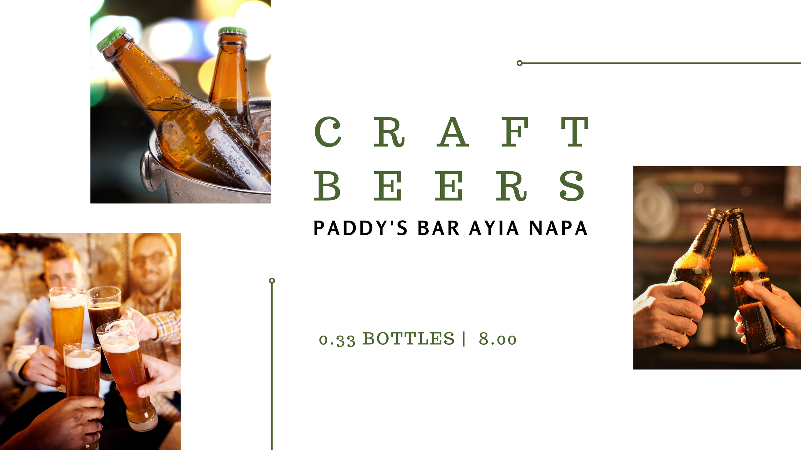 Menu. Paddy’s Bar Ayia Napa