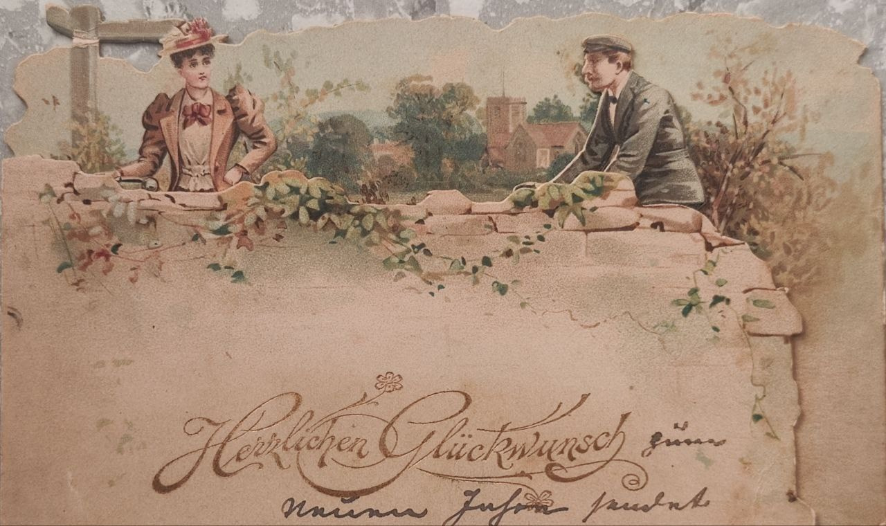 stara pocztówka z animacją