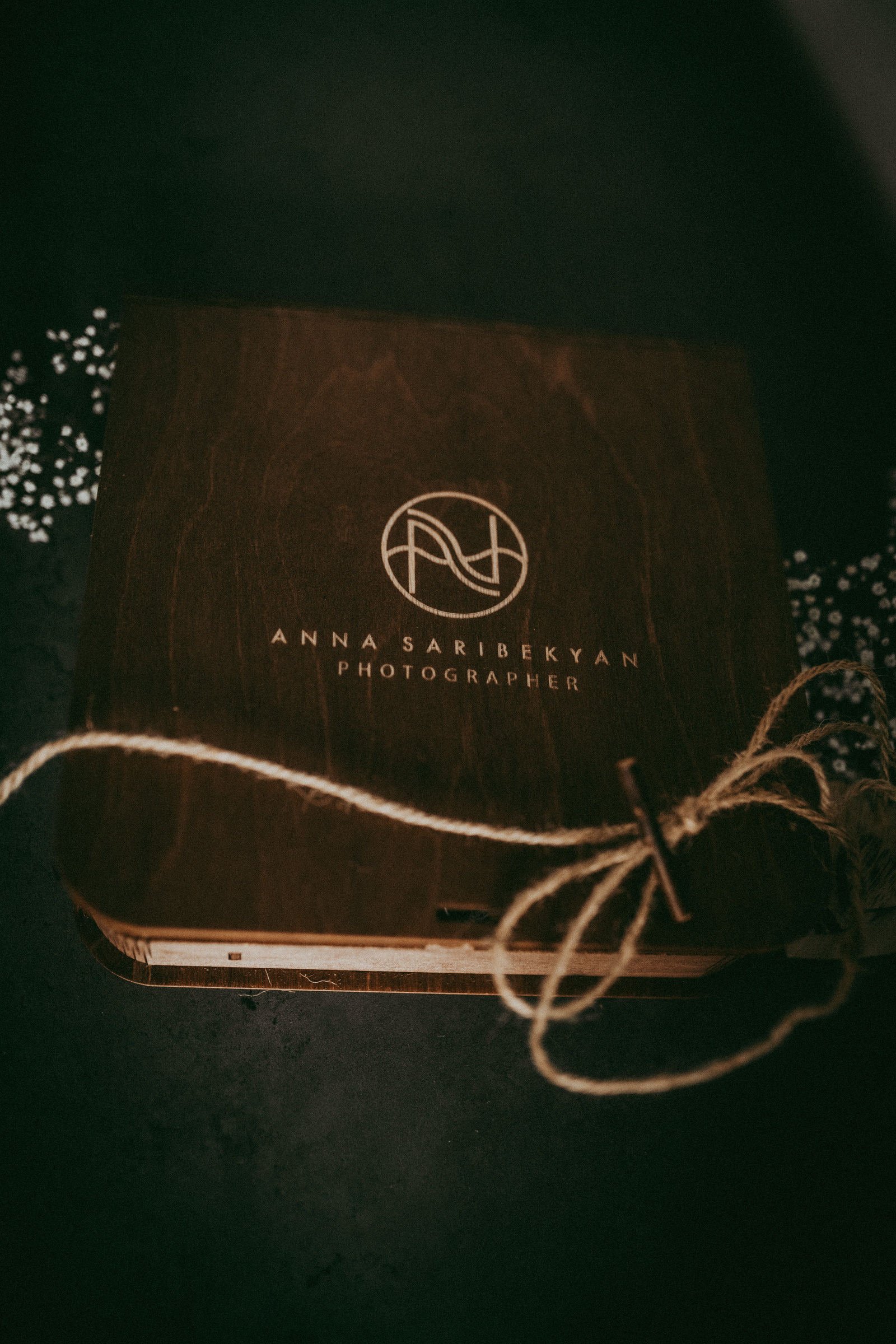 Holzbox für Hochzeitsfotos 