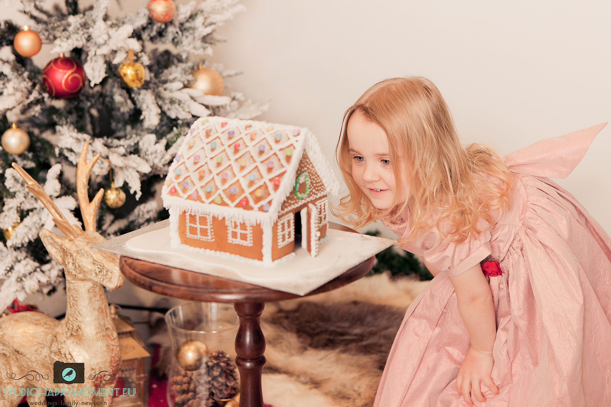 Joulukorttikuvaukset studiossa Helsingissä