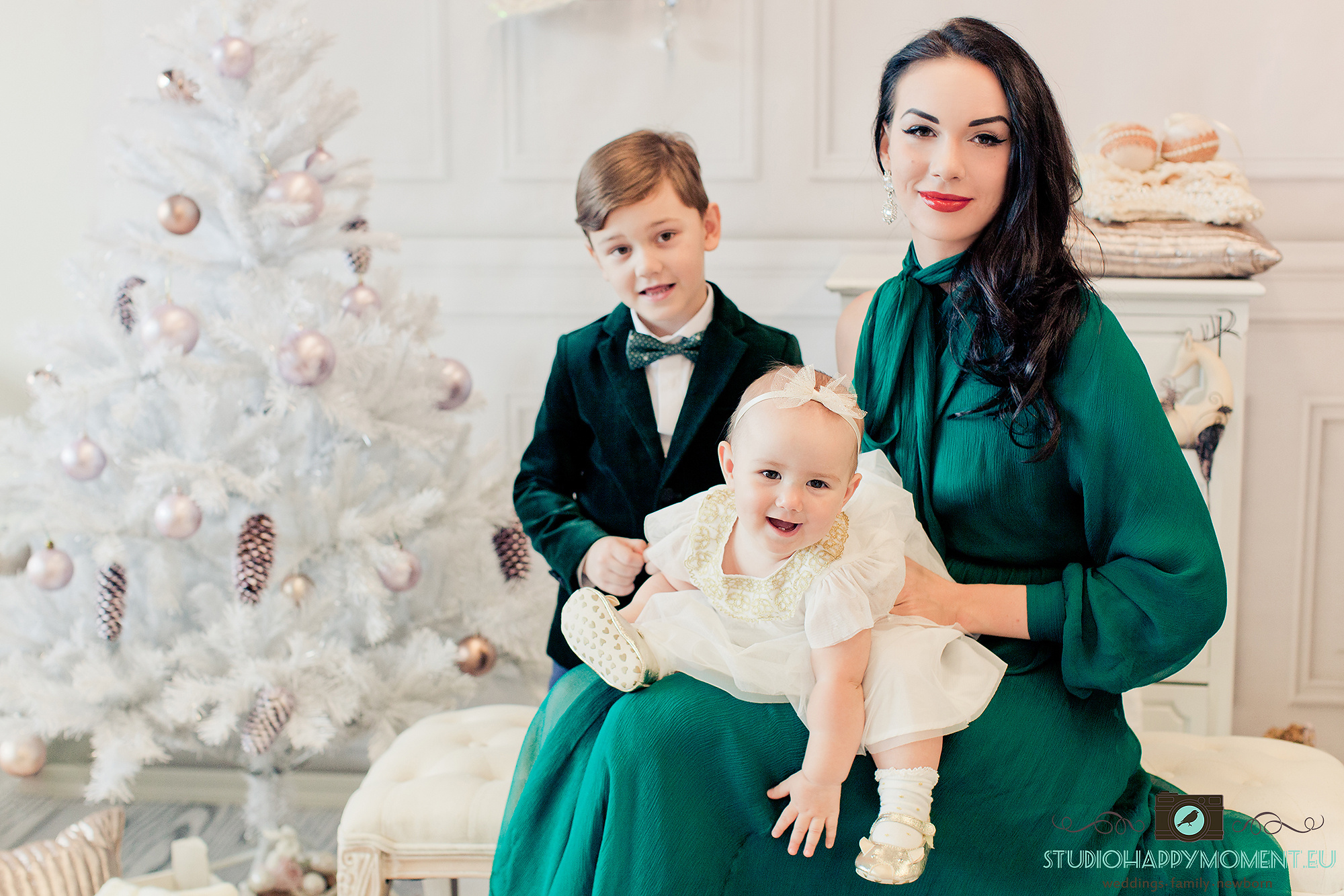 Joulukorttikuvaukset studiossa Helsingissä