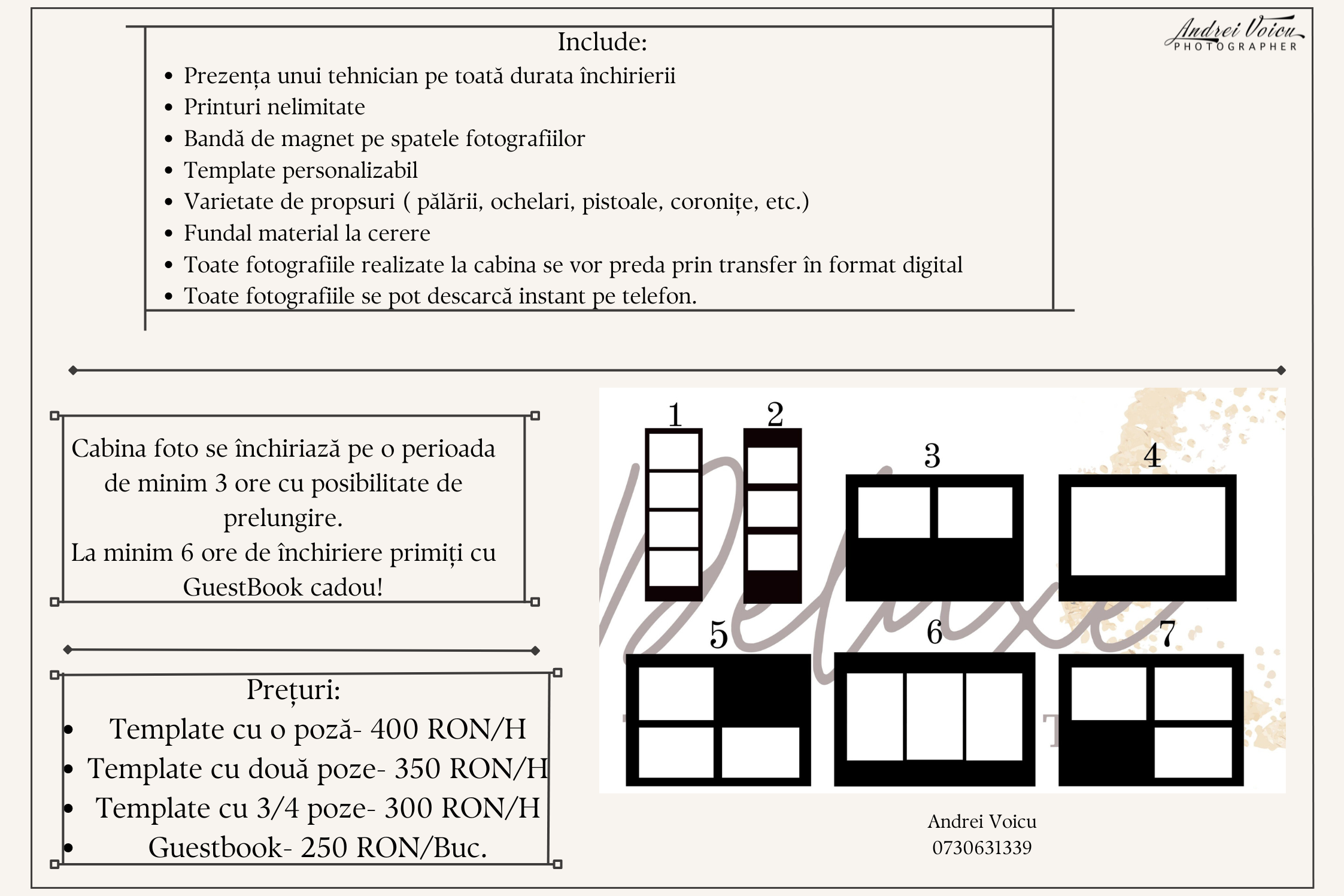 Închiriază Cabina Foto. Andrei Voicu Fotograf. Povești nescrise, surprinse atent