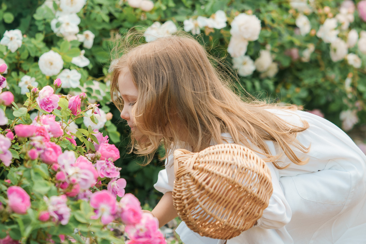 Äiti-lapsikuvaus Helsingin ruusutarhassa