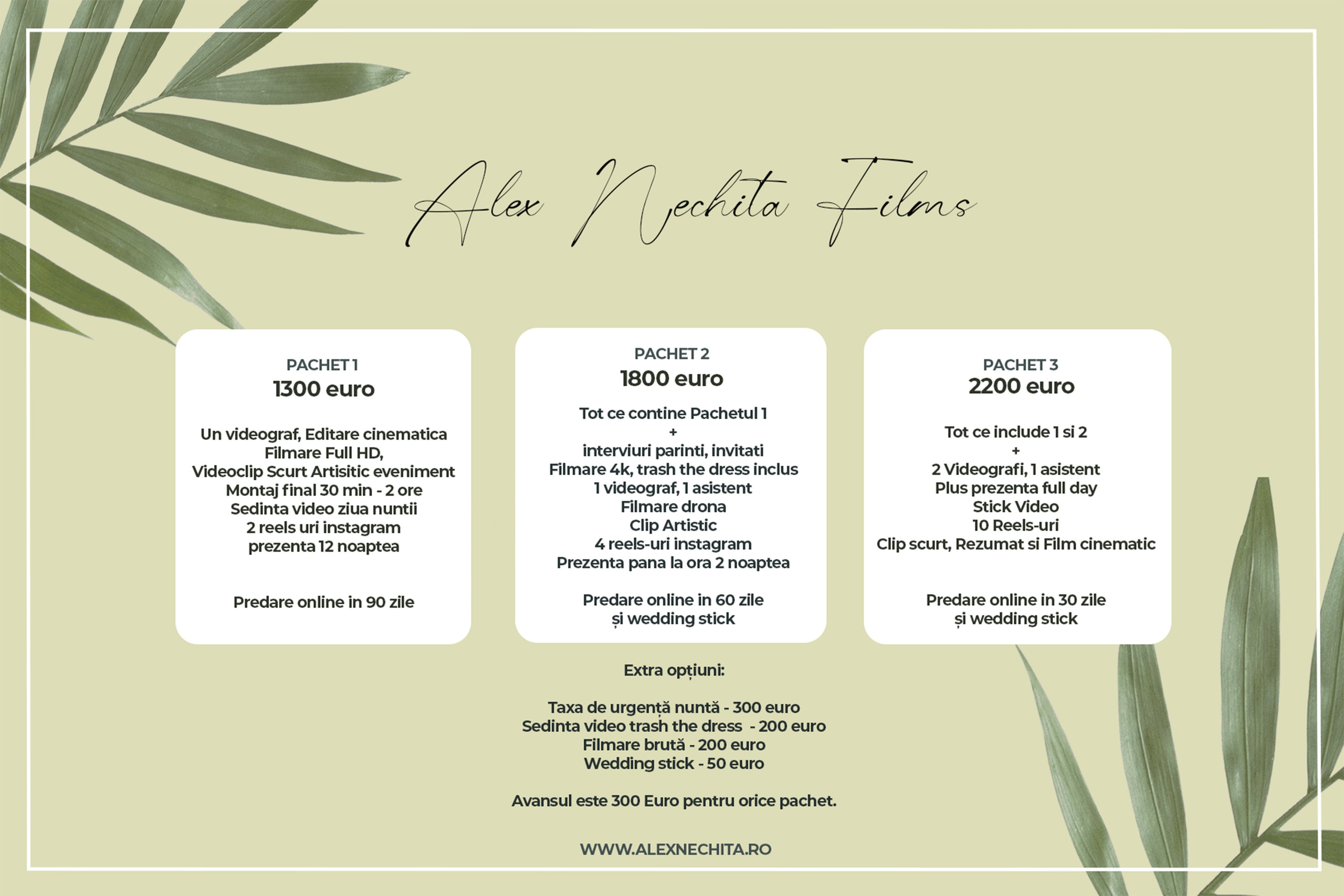 Oferte. Foto-Video Nunta Iasi, Suceava, Bucuresti / Disponibilitate 2025 — 2026 — 2027